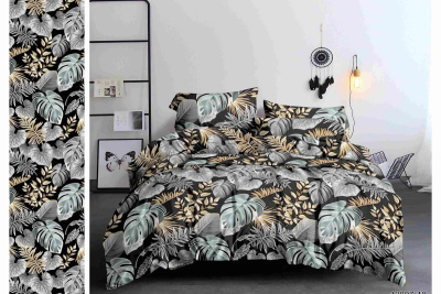 КПБ с рисунком Пальмовые листья полисатин